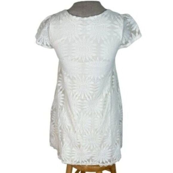 Urban Outfitters Kimchi Blue Lace Mini Dress Tunic Cream Ivory XS - Picture 4 of 6